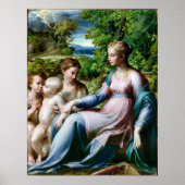 Parmigianino Jungfrau und Kind mit St. John Poster (Vorne)