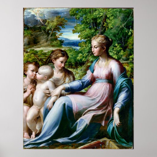 Parmigianino Jungfrau und Kind mit St. John Poster (Vorne)
