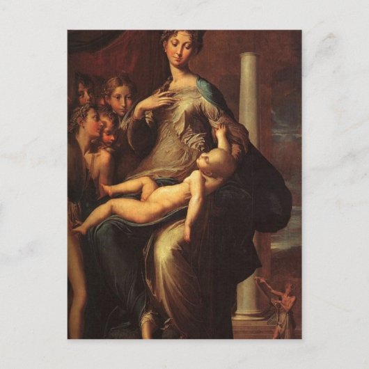 Parmigianino Madonna mit dem langen Hals Postkarte (Vorderseite)