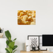Parmigiano Reggiano Käse in Würfeln Poster (Heimbüro)