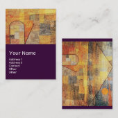 PARNASSUS / ABSTRAKT, lila Visitenkarte (Vorne/Hinten)