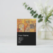 PARNASSUS / ABSTRAKT, schwarz, gold, metallisch Visitenkarte (Stehend Vorderseite)