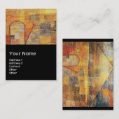 PARNASSUS / ABSTRAKT, schwarz Visitenkarte (Vorne/Hinten)