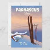 Parnassus Griechenland Skifahrplakat (Vorderseite)