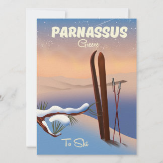 Parnassus Griechenland Skifahrplakat
