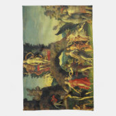 Parnassus, Mars und Venus von Andrea Mantegna Geschirrtuch (Vertikal)