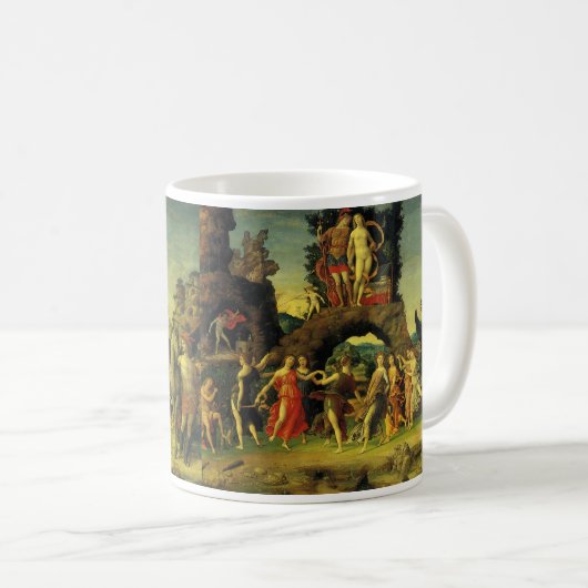 Parnassus, Mars und Venus von Andrea Mantegna Kaffeetasse (VorderseiteRechts)