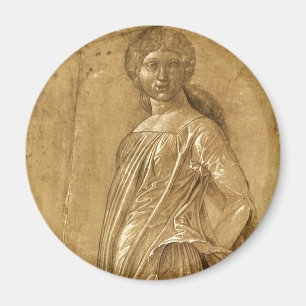 Parnassus, tanzende Muse von Andrea Mantegna Magnet