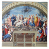 Parnassus und das Disputa, vom Stanze della S Fliese (Vorderseite)