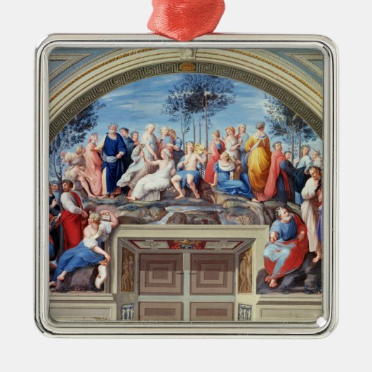 Parnassus und das Disputa, vom Stanze della S Silbernes Ornament (Vorne)