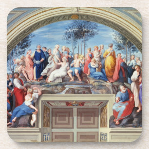 Parnassus und das Disputa, vom Stanze della S Untersetzer