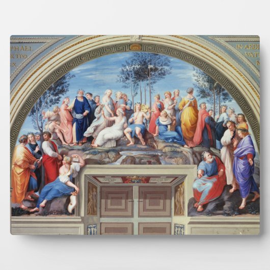 Parnassus und die Disputa aus der Stanza della S Fotoplatte (Vorderseite)