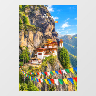 Paro, Bhutan - Paro Taktsang Fensteraufkleber