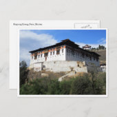 paro dzong beeindrucken postkarte (Vorne/Hinten)