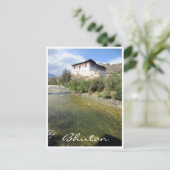 paro dzong bhutan postkarte (Stehend Vorderseite)