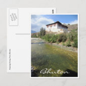 paro dzong bhutan postkarte (Vorne/Hinten)