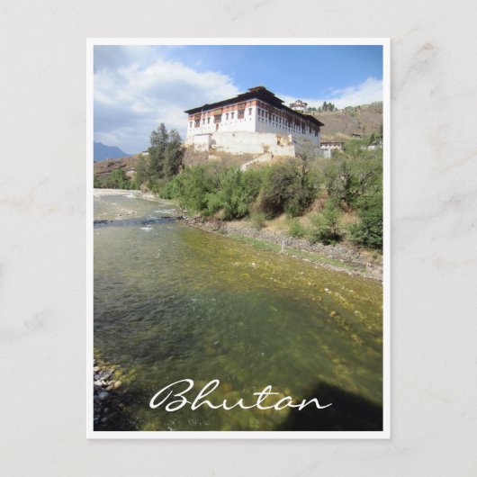 paro dzong bhutan postkarte (Vorderseite)