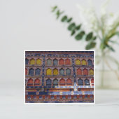 Paro-Dzong-Fensterdetails Postkarte (Stehend Vorderseite)