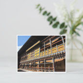 Paro dzong Holzarbeit Postkarte (Stehend Vorderseite)