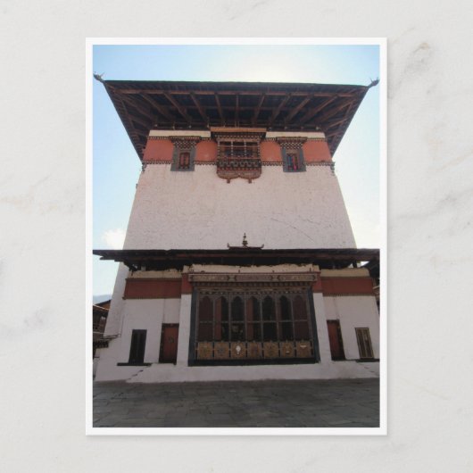 paro dzong zentrale postkarte (Vorderseite)