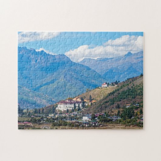 Paro Rinpung Dzong - Bhutan, Himalaya, Asien Puzzle (Horizontal)