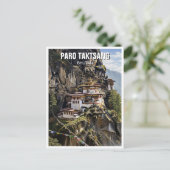 Paro Taktsang Bhutan Travel Postkarte (Stehend Vorderseite)