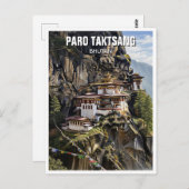 Paro Taktsang Bhutan Travel Postkarte (Vorne/Hinten)