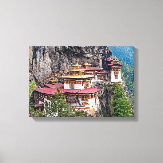 Paro Taktsang: Das Tiger-Nest-Kloster - Bhutan Leinwanddruck (Vorderseite)