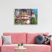 Paro Taktsang: Das Tiger-Nest-Kloster - Bhutan Leinwanddruck (Insitu (Wohnzimmer))