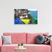 Paro Taktsang: Das Tiger-Nest-Kloster - Bhutan Leinwanddruck (Insitu (Wohnzimmer))