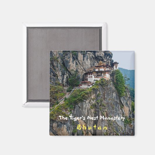 Paro Taktsang: Das Tiger-Nest-Kloster - Bhutan Magnet (Vorderseite/Rückseite)