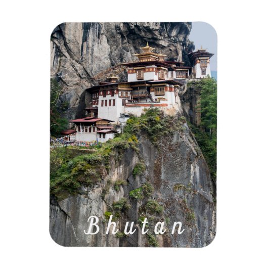 Paro Taktsang: Das Tiger-Nest-Kloster - Bhutan Magnet (Vertikal)