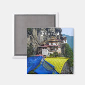 Paro Taktsang: Das Tiger-Nest-Kloster - Bhutan Magnet (Vorderseite/Rückseite)