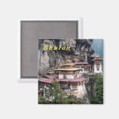 Paro Taktsang: Das Tiger-Nest-Kloster - Bhutan Magnet (Vorderseite/Rückseite)