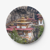 Paro Taktsang: Das Tiger-Nest-Kloster - Bhutan Pappteller (Vorderseite)