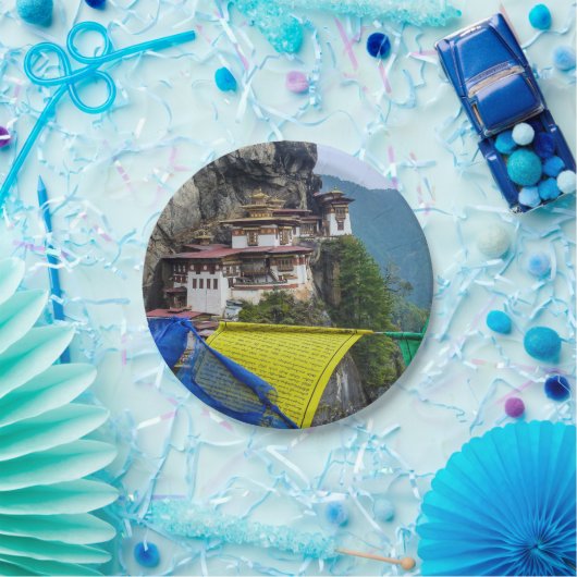 Paro Taktsang: Das Tiger-Nest-Kloster - Bhutan Pappteller (Party)