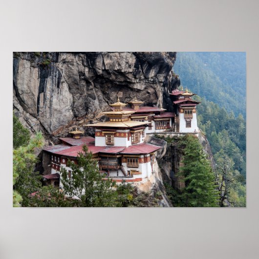 Paro Taktsang: Das Tiger-Nest-Kloster - Bhutan Poster (Vorne)