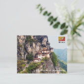 Paro Taktsang: Das Tiger-Nest-Kloster - Bhutan Postkarte (Stehend Vorderseite)