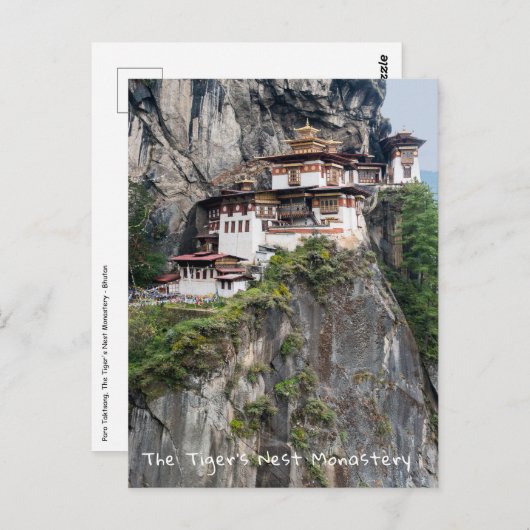 Paro Taktsang: Das Tiger-Nest-Kloster - Bhutan Postkarte (Vorne/Hinten)