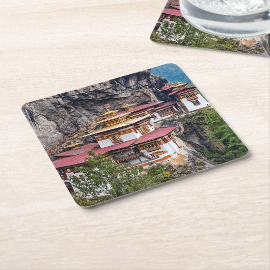 Paro Taktsang: Das Tiger-Nest-Kloster - Bhutan Rechteckiger Pappuntersetzer (angewinkelt)