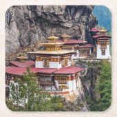 Paro Taktsang: Das Tiger-Nest-Kloster - Bhutan Rechteckiger Pappuntersetzer (Vorderseite)