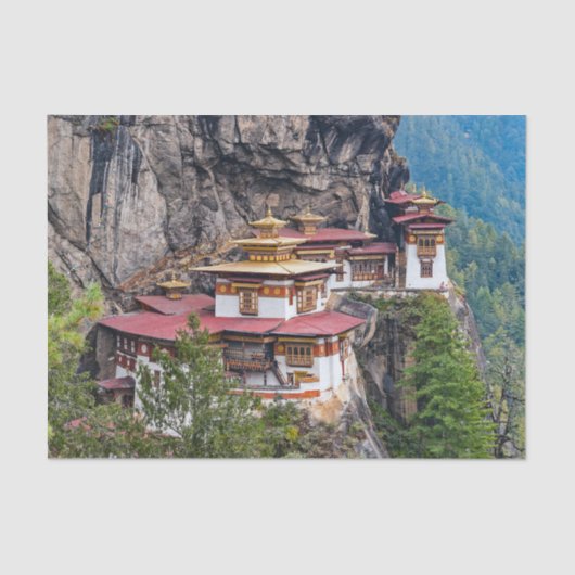 Paro Taktsang: Das Tiger-Nest-Kloster - Bhutan Seidenpapier (Vorderseite)