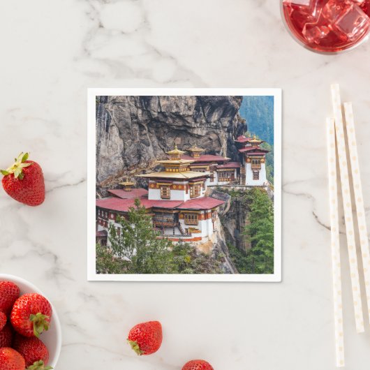 Paro Taktsang: Das Tiger-Nest-Kloster - Bhutan Serviette (Beispiel)