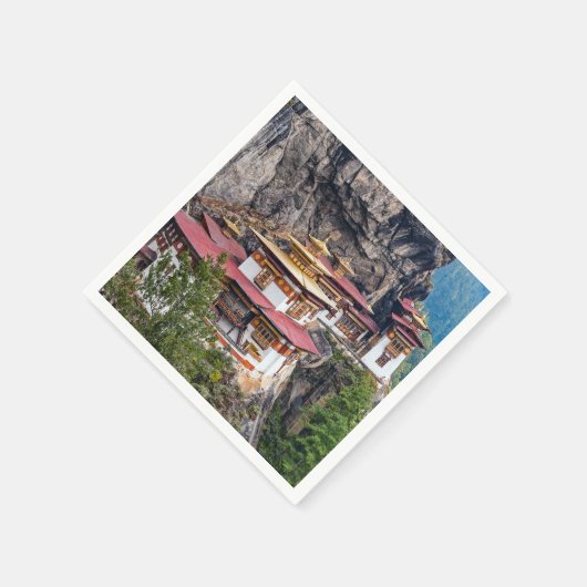 Paro Taktsang: Das Tiger-Nest-Kloster - Bhutan Serviette (Ecke)