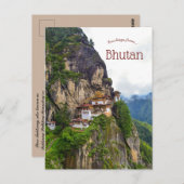 Paro Taktsang Tigers Nest Paro District Bhutan Postkarte (Vorne/Hinten)