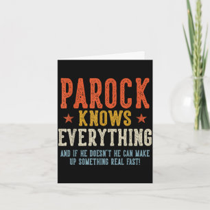 Parock weiß alles Vatertag Retro Vintage Karte