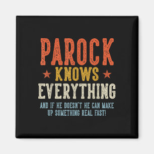 Parock weiß alles Vatertag Retro Vintage Magnet
