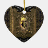 Parocollet Elegantes Monogramm des Old World Charm Keramikornament (Vorne)