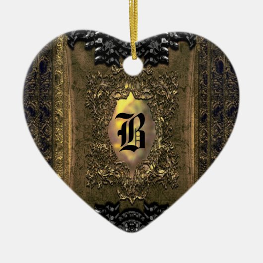 Parocollet Elegantes Monogramm des Old World Charm Keramikornament (Vorne)