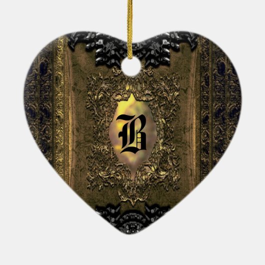 Parocollet Elegantes Monogramm des Old World Charm Keramikornament (Hinten)